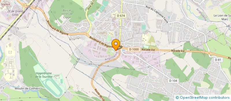 localisation de l'entreprise AQUANIDE 16 à ANGOULEME