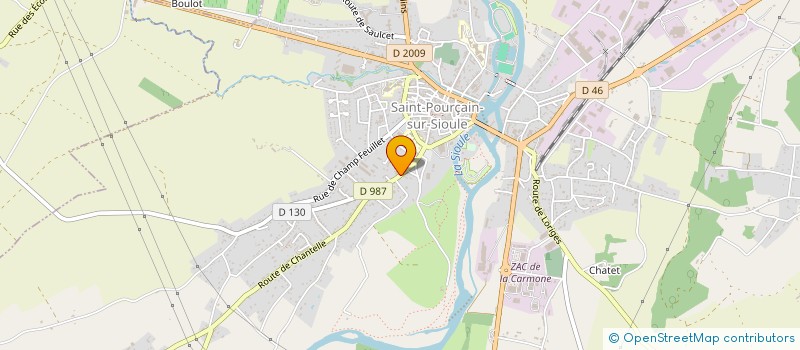 localisation de l'entreprise AQUAPOLE SANTE à ST POURCAIN SUR SIOULE