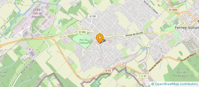 localisation de l'entreprise AQUAPRO  PREVESSIN-MOENS