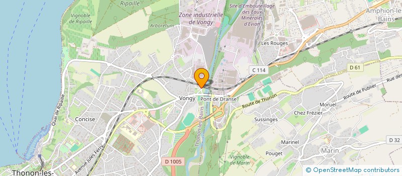 localisation de l'entreprise AQUARAFTING à THONON-LES-BAINS