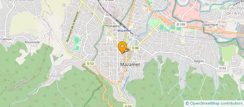 localisation de l'entreprise AQUAREA à MAZAMET