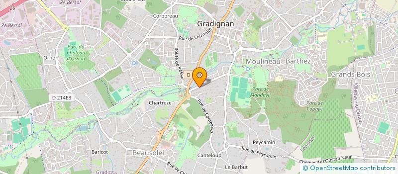 localisation de l'entreprise AQUAREL à GRADIGNAN
