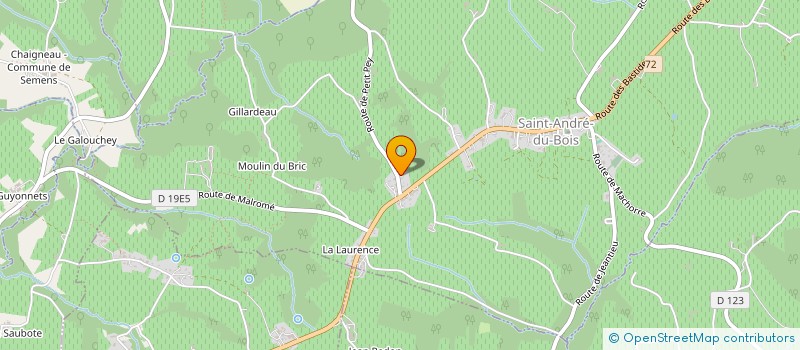 localisation de l'entreprise AQUARELA EVENTS  SAINT-ANDRE-DU-BOIS