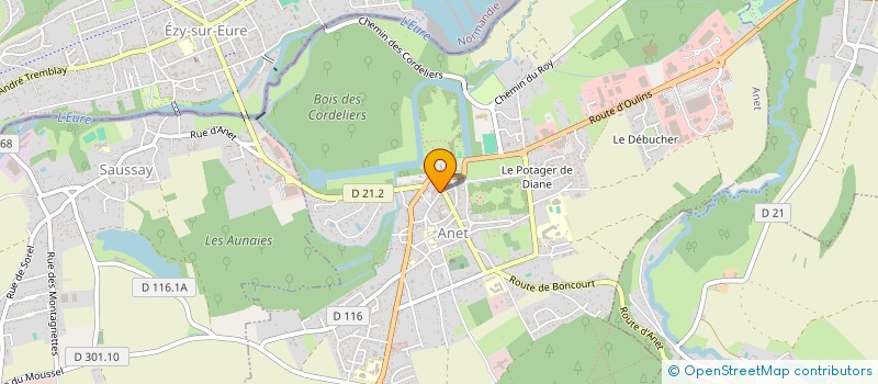 localisation de l'entreprise AQUARELLE à ANET