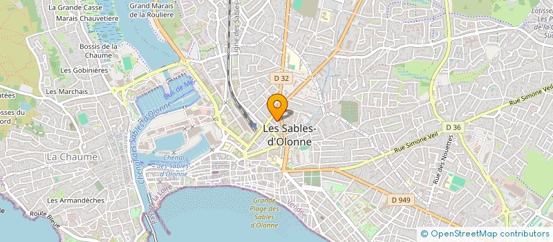 localisation de l'entreprise AQUARELLE à LES SABLES D'OLONNE