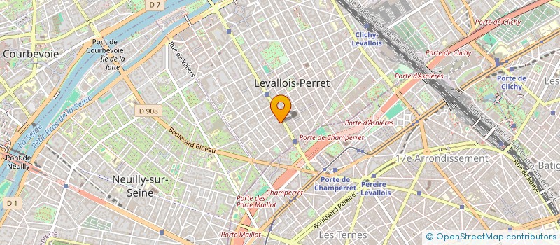 localisation de l'entreprise AQUARELLE.COM à LEVALLOIS-PERRET