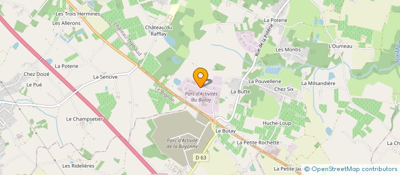 localisation de l'entreprise AQUARELLE MAREE à CHATEAU-THEBAUD