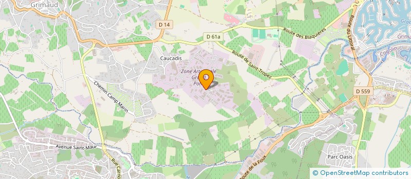 localisation de l'entreprise AQUARELLE PEINTURES  GRIMAUD