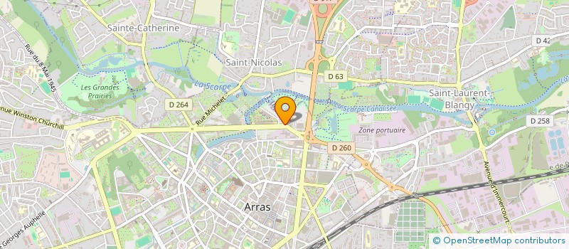 localisation de l'entreprise AQUARENA à ARRAS