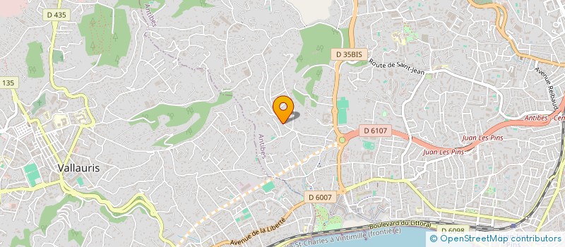 localisation de l'entreprise AQUARIUS à ANTIBES