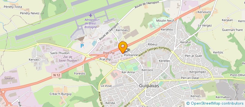localisation de l'entreprise AQUASELF BRETAGNE à GUIPAVAS
