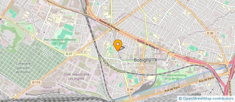 localisation de l'entreprise AQUASERV à BOBIGNY