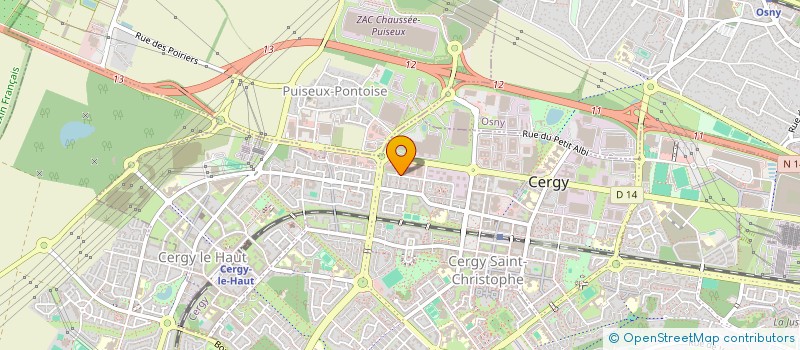 localisation de l'entreprise AQUASTADE à CERGY
