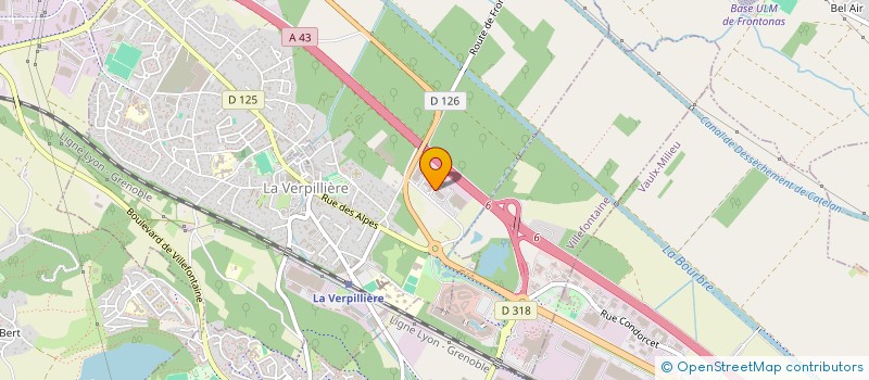 localisation de l'entreprise AQUASTAR SARL à LA VERPILLIERE