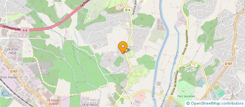 localisation de l'entreprise AQUATEK à FREJUS