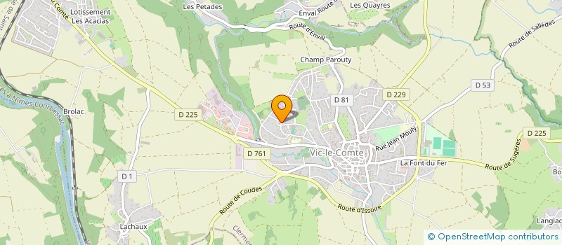 localisation de l'entreprise AQUAVERDE-ALTERLIEU  VIC-LE-COMTE