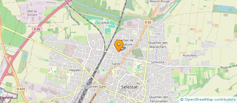 localisation de l'entreprise AQUAVI à SELESTAT