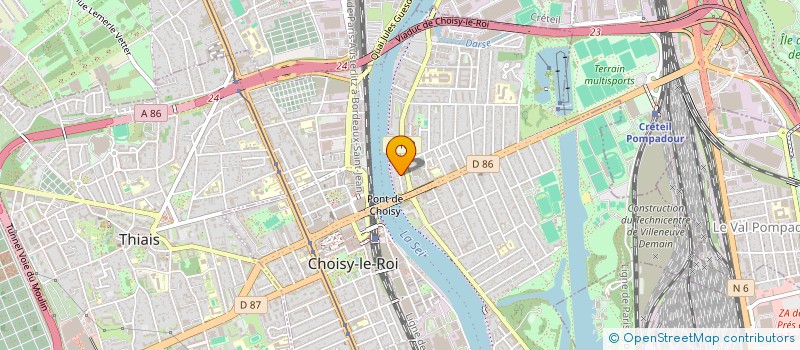 localisation de l'entreprise AQUAVIVA à CHOISY-LE-ROI