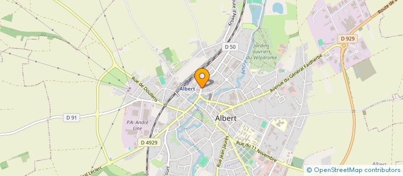 localisation de l'entreprise AQUAVOLIA à ALBERT