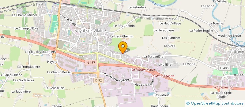 localisation de l'entreprise AQUAWEST à NOYAL-SUR-VILAINE