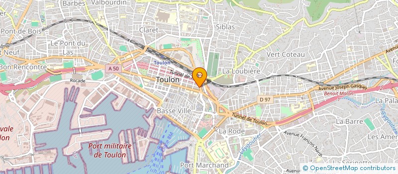 localisation de l'entreprise AQUAZUR à TOULON