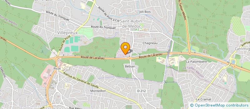 localisation de l'entreprise AQUI-FEU à SAINT-AUBIN-DE-MEDOC