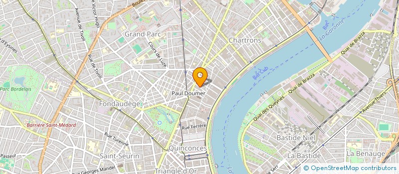 localisation de l'entreprise AQUI PAYSAGE à BORDEAUX