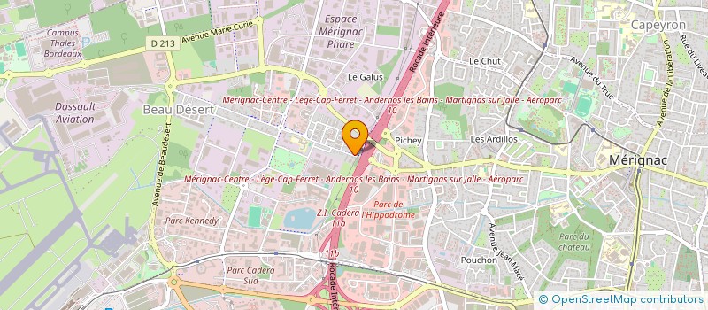 localisation de l'entreprise AQUIBAT SARL  MERIGNAC