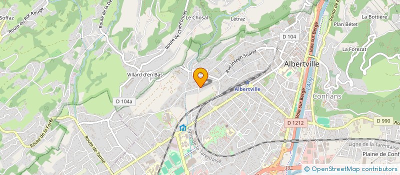 localisation de l'entreprise AQUICE à ALBERTVILLE