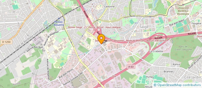 localisation de l'entreprise AQUIDIS à PESSAC