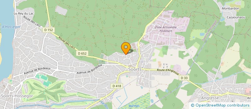 localisation de l'entreprise AQUIDIS à SOORTS-HOSSEGOR
