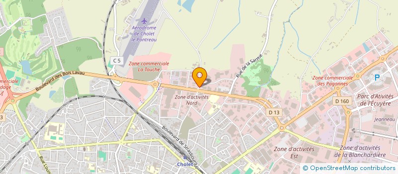 localisation de l'entreprise AQUILA à CHOLET