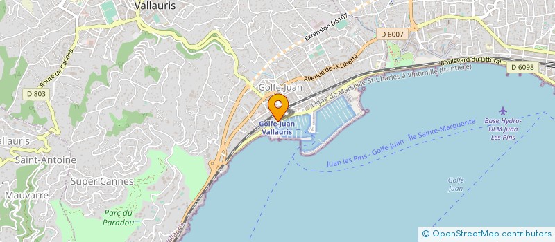 localisation de l'entreprise AQUILA YACHTING à VALLAURIS