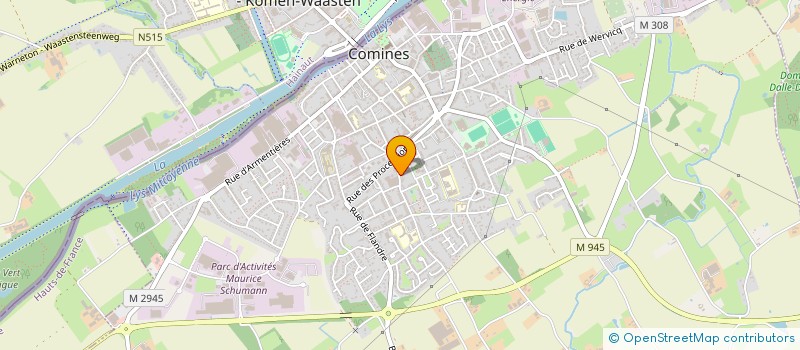 localisation de l'entreprise AQUILEGIA  COMINES