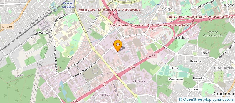 localisation de l'entreprise AQUILIA à PESSAC