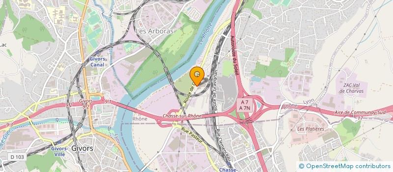 localisation de l'entreprise AQUILUS N.R.A à SEREZIN-DU-RHONE