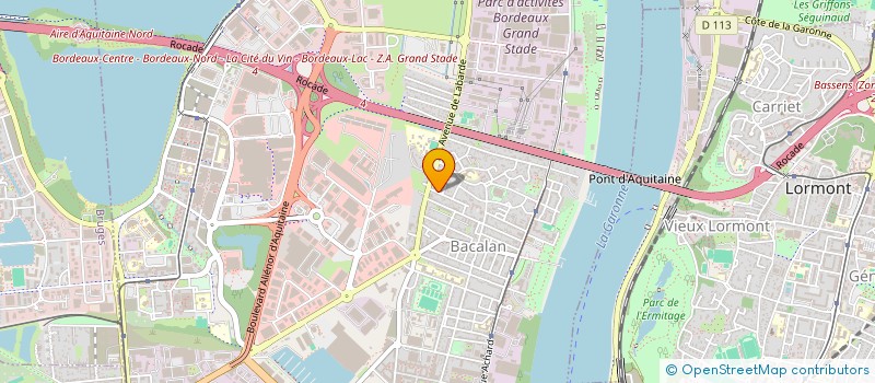 localisation de l'entreprise AQUILUX à BORDEAUX