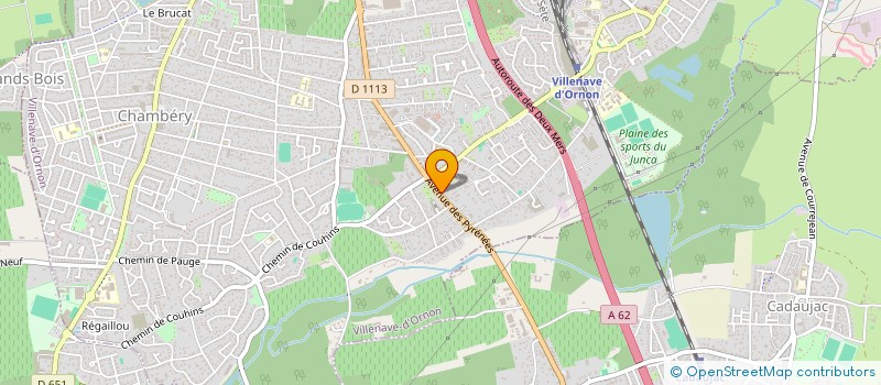 localisation de l'entreprise AQUINER à VILLENAVE D ORNON