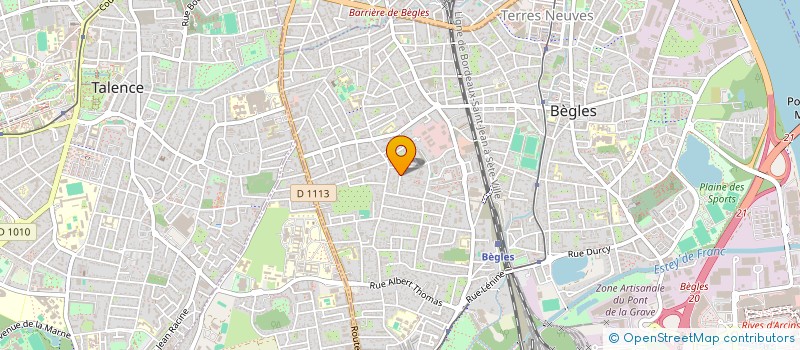 localisation de l'entreprise AQUINEURO SAS à BEGLES