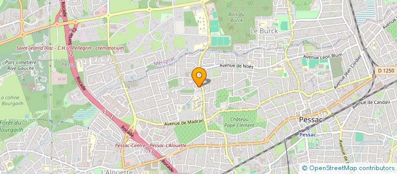 localisation de l'entreprise AQUIT'AIR à PESSAC