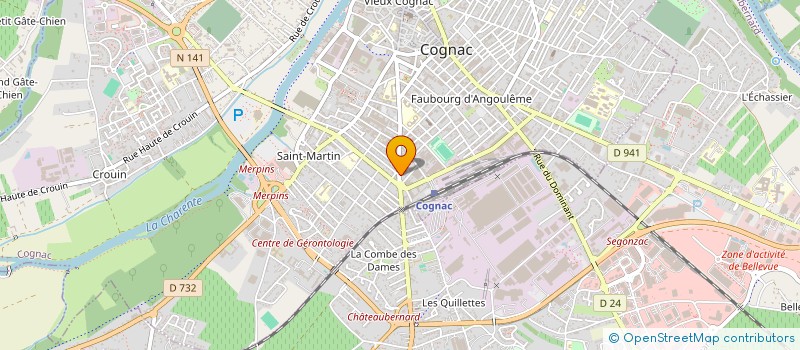 localisation de l'entreprise AQUIT FORM ENGINISTE RECRUT SOCIAL à CHATEAUBERNARD