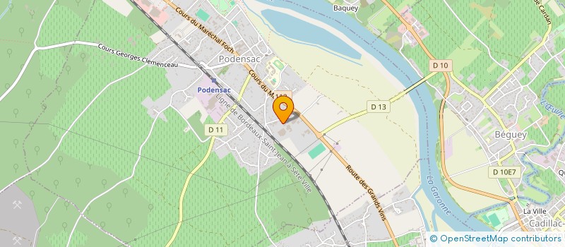 localisation de l'entreprise AQUITAINE - BATIMENT - DEMOLITION - TRAVAUX PUBLICS  PODENSAC