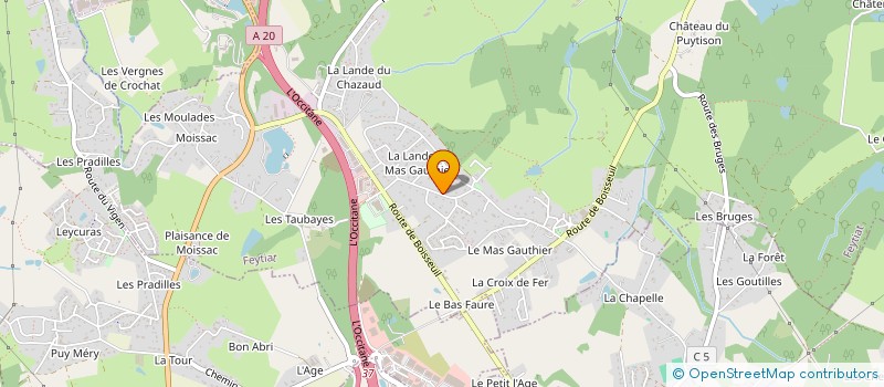 localisation de l'entreprise AQUITAINE BOIS SERVICE INVEST à FEYTIAT