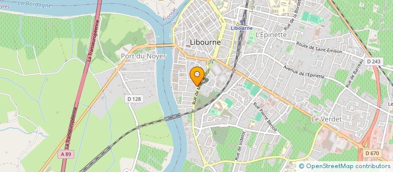 localisation de l'entreprise AQUITAINE BUREAUTIQUE RESEAU INFORMATIQUE à LIBOURNE