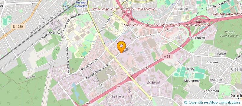 localisation de l'entreprise AQUITAINE CARTON à PESSAC