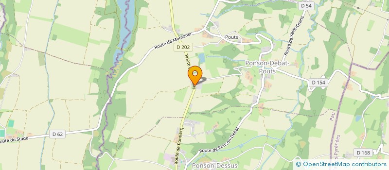 localisation de l'entreprise AQUITAINE CHARPENTE MAISON OSSATURES  MONTANER