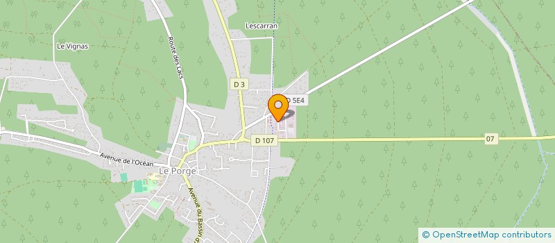 localisation de l'entreprise AQUITAINE CHEMINEES  LE PORGE