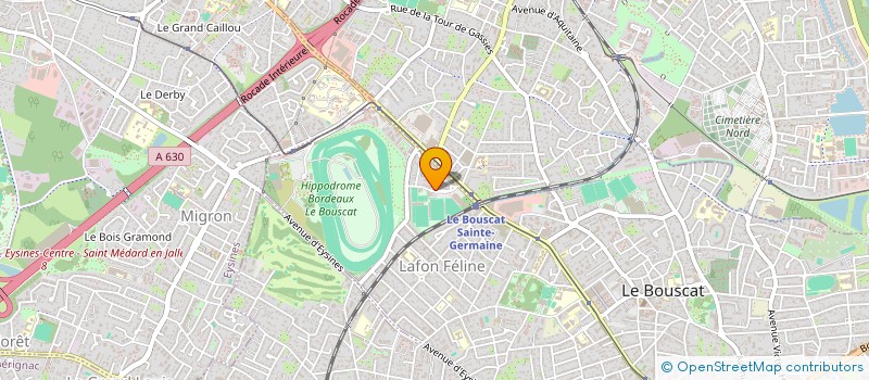 localisation de l'entreprise AQUITAINE D'EXPLOITATION EN RESTAURATION  LE BOUSCAT