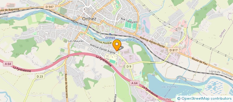 localisation de l'entreprise AQUITAINE DISTRIBUTION à ORTHEZ