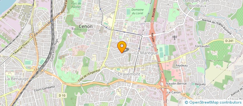 localisation de l'entreprise AQUITAINE EGBT à CENON